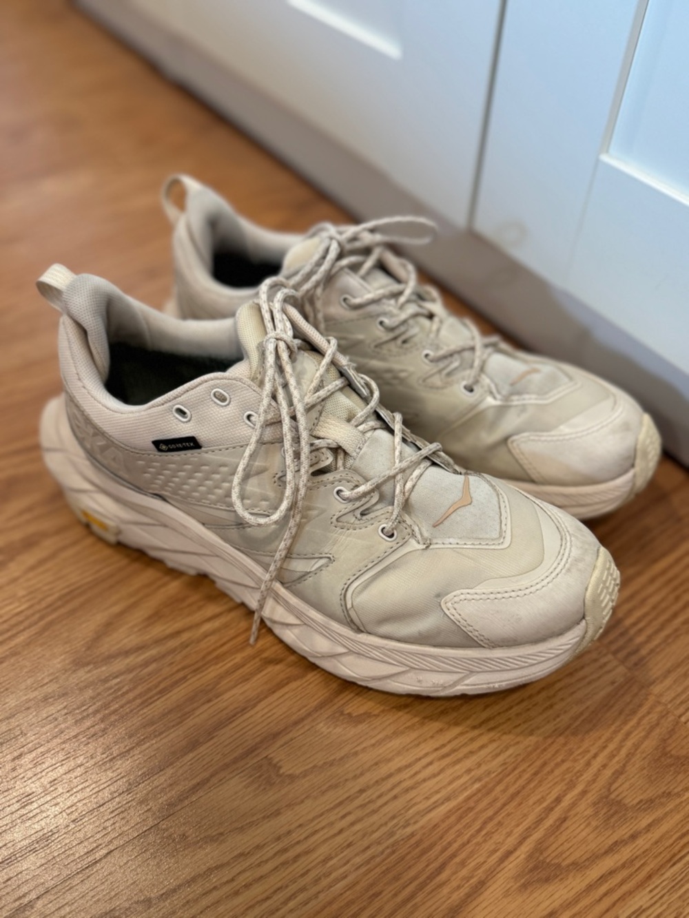 HOKA Anacapa Low GTX Women's 9.5B Eggnog Sand Waterproof Trail Hiking Shoes